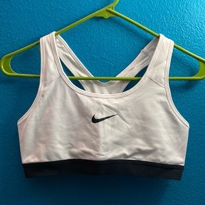 Nike white sports bra